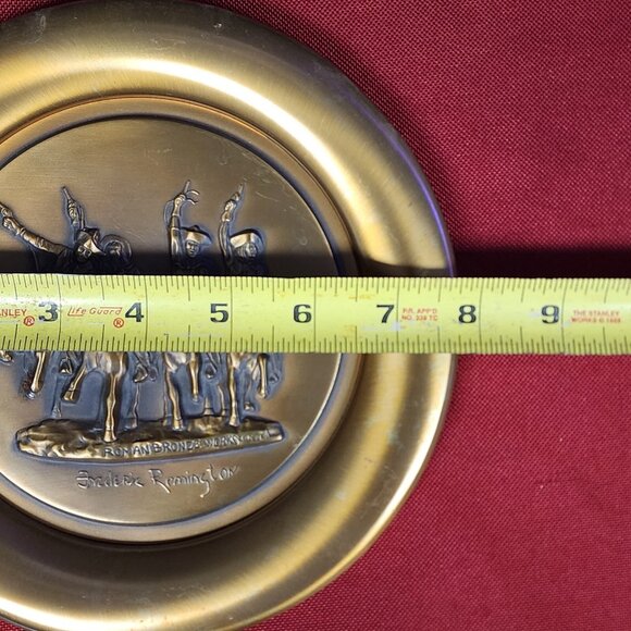 Vintage Frederic Remington's Bronze Collector's Plate Gold Plated 1979 - Picture 12 of 12